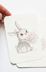 Papier - Pohľadnica "cute bunny" - 15061595_