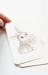 Papier - Pohľadnica "cute bunny" - 15061596_