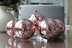 Dekorácie - Vianočná guľa ružová - 15065638_