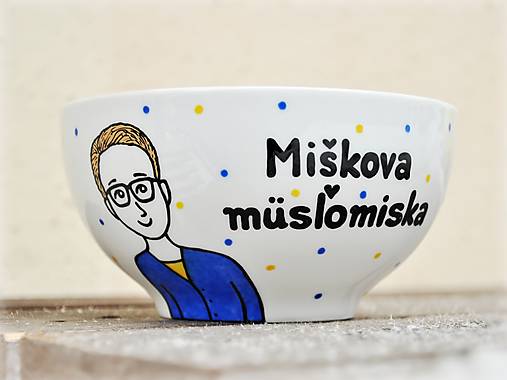 Nádoby - Maľovaná miska s postavičkou a menom - 15063080_