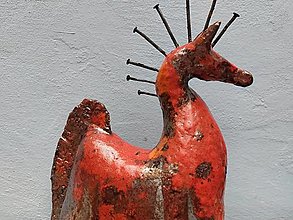 Sochy - Keramika, Koník Red - 15066476_
