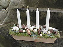 Svietidlá a sviečky - Adventný svietnik - 15065319_