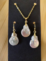 Sady šperkov - Set barokové perly pozlátené - 15065348_