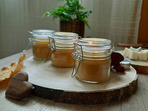 Medové sviečky v poháriku