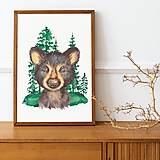 Kresby - Plagát| zvieratká z lesa| Medveď - 15065408_