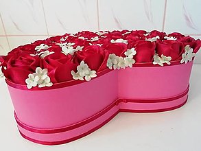 Dekorácie - Box ruží  (Bordová) - 15063405_