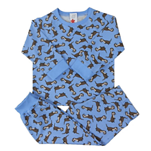Detské oblečenie - pyžamo modré fretky - 15063240_