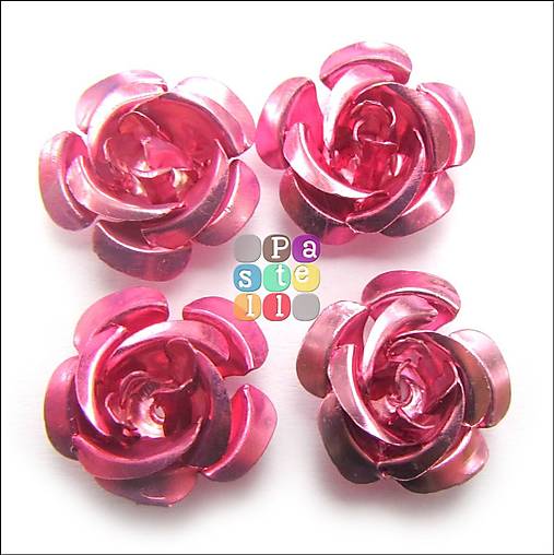 Korálky - (7234) Kovová kvetinka, 15 mm - 1 ks - 15072096_