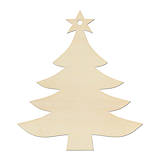 Drevený výrez Vianočný stromček 10x9x0,4 cm