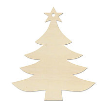 Polotovary - Drevený výrez Vianočný stromček 10x9x0,4 cm - 15071805_
