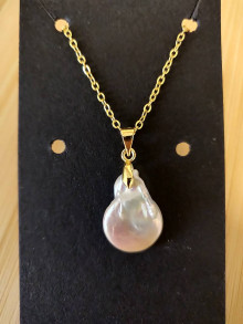Náhrdelníky - NHR barokové perly pozlátené - 15072344_