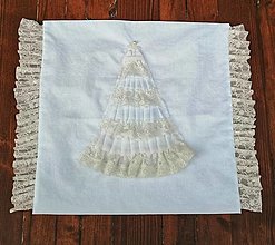 Úžitkový textil - Povlak na polštář Shabby chic stromek v bílé - 15069037_