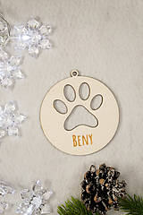 Pre zvieratá - Vianočná guľa pre psíka s menom - 15071005_