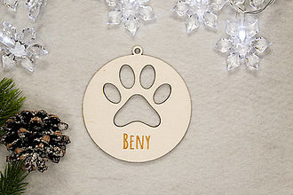 Pre zvieratá - Vianočná guľa pre psíka s menom - 15071006_