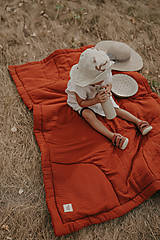 Detský textil - Detská deka (podložka na hranie) v rust farbe - 15068209_