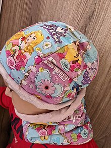 Detské čiapky - dvojvrtvový set čiapka + nákrčník Rozprávky - 15069218_