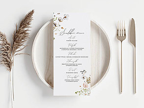 Papiernictvo - Svadobné menu Bloom - 15076519_