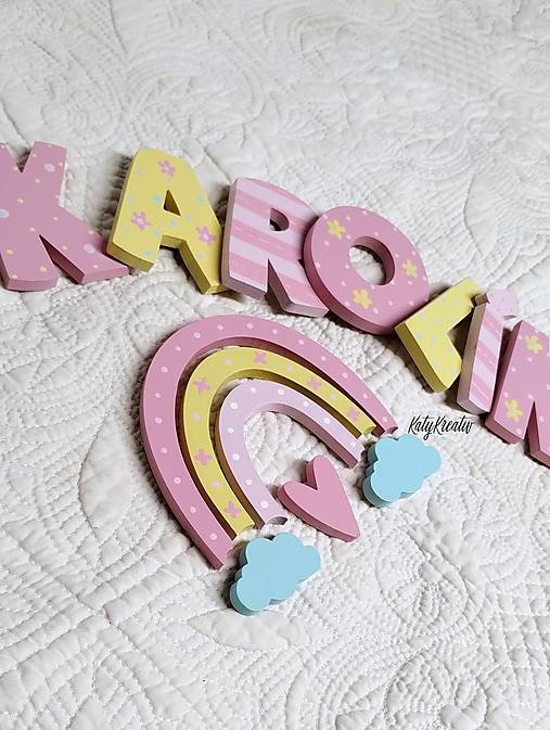 Dekorácie - Dúha so srdiečkom - 15074251_