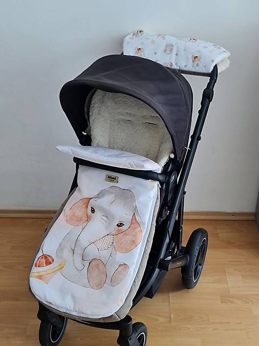 Detský textil - Ultra teplý fusak SLONÍČATKO - 15076088_