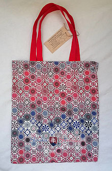 Nákupné tašky - Taška so vzorom v národných farbách - 15076061_