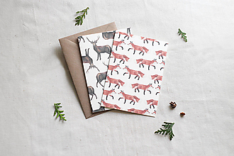 Papiernictvo - Vianočná pohľadnica | Zvieratká - 15073255_