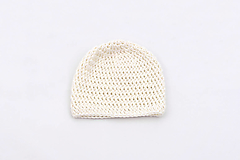 Detské čiapky - Biela čiapka MERINO/BAVLNA - 15074448_