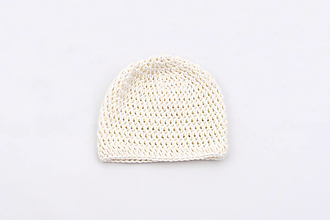 Detské čiapky - Biela čiapka MERINO/BAVLNA - 15074448_