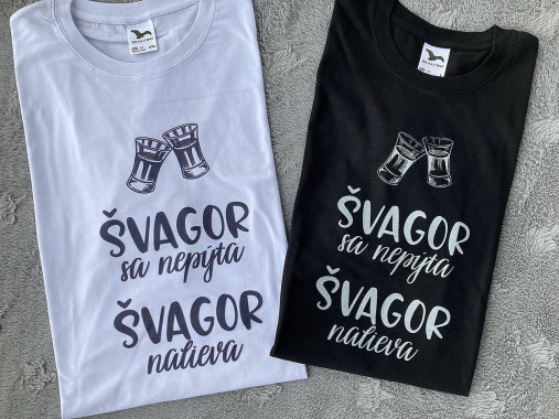 Topy, tričká, tielka - Švagor sa nepýta, švagor nalieva - 15076789_
