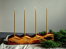 Sviečky - Vysoké tenké máčané Sviečky z včelieho vosku - 10 ks v darčekovej krabičke - 15076071_