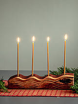 Sviečky - Vysoké tenké máčané Sviečky z včelieho vosku - 10 ks v darčekovej krabičke - 15076072_