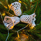 Dekorácie - Vianočné háčkované zvončeky 3 kusy - 15075429_
