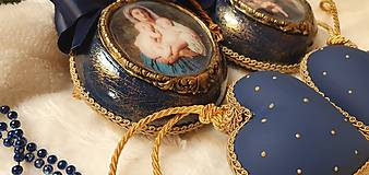 Dekorácie - Ozdoby v kráľovskej modrej - 15075167_