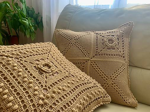 Úžitkový textil - Obliečka na vankúš - béžová I.  - 15077244_