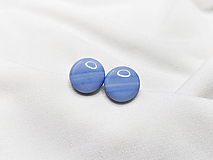 Náušnice - KRUH-ové napichovačky -modré chirurgická oceľ (12 mm) - 15079102_