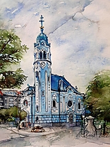 Obrazy - Zľava "Modrý kostolík" - 15079618_