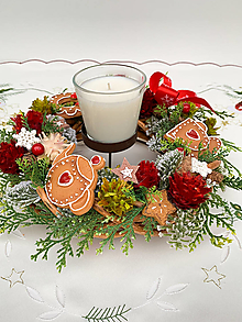 Dekorácie - Vianočný veniec so sviečkou - 15079616_