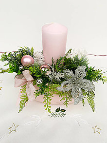 Dekorácie - Vianočná dekorácia so sviečkou - 15079656_