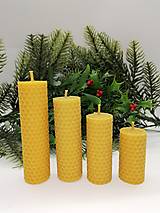 Sviečky - Adventné sviečky z medzistienky /včelí vosk/ - 15077212_