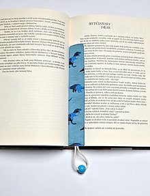 Papiernictvo - Záložka do knihy - dinosauri (modré dinosauri) - 15077928_