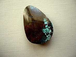 Minerály - Kabošon - tyrkys s magnezitem 27 mm, č.1f - 15080491_