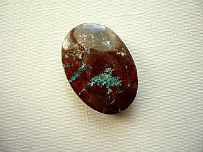 Minerály - Kabošon - tyrkys s magnezitem 24 mm, č.6f - 15080561_