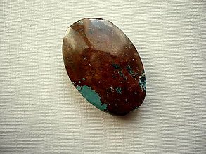 Minerály - Kabošon - tyrkys s magnezitem 27 mm, č.10f - 15080612_