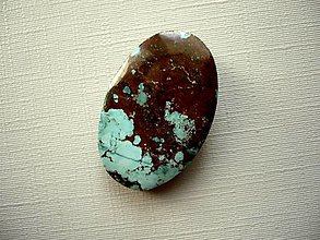 Minerály - Kabošon - tyrkys s magnezitem 27 mm, č.16f - 15080663_
