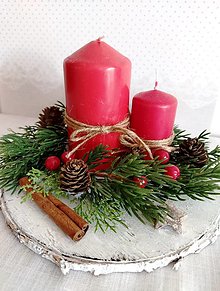 Dekorácie - vianočná dekorácia so sviečkami - 15083433_