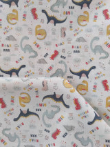 Detský textil - VLNIENKA Detské obliečky do postieľky na mieru  100% bavlna Fr Dinosaurus - 15085096_