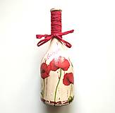 Nádoby - Víno v dekorovanej flaši, motív Ďakujem - 15081781_
