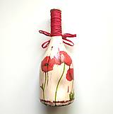 Nádoby - Víno v dekorovanej flaši, motív Ďakujem - 15081782_
