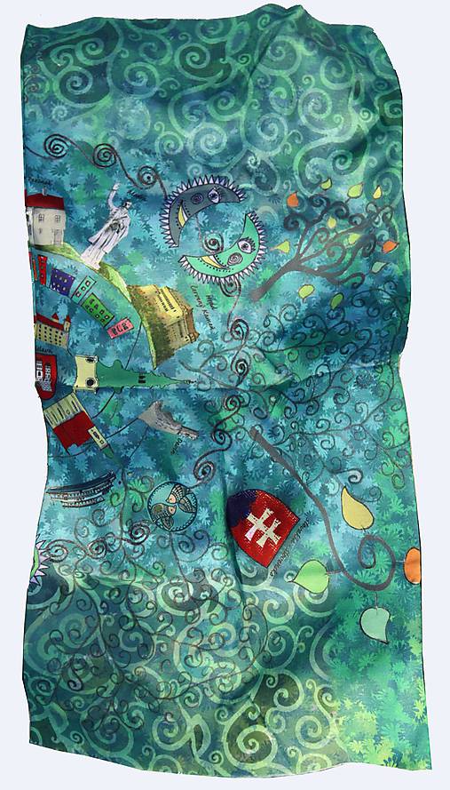 Šatky - Športová šatka Malé Karpaty - BA (TT) (Tyrkysová) - 15082339_