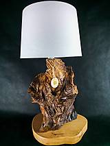 Svietidlá - Drevená stolná lampa - 15083023_
