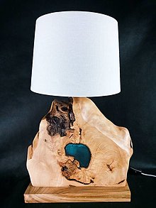 Svietidlá a sviečky - Drevená lampa - 15083002_